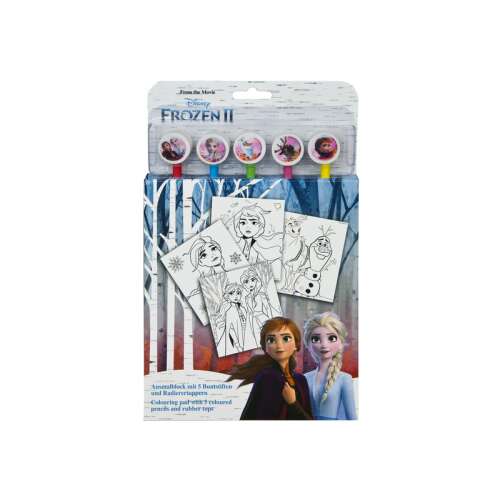 Frozen Coloring Book with 5 Colored Pencils and Eraser