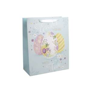 Pungă cadou de Paște cu design floral și ouă - Nonbrand Pungi cadou