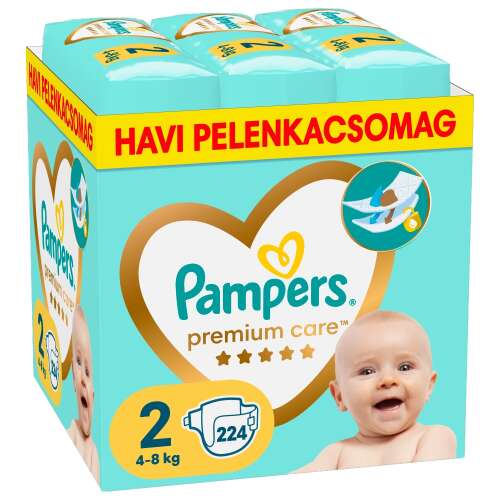 Pampers Premium Care havi Pelenkacsomag 4-8kg Mini 2 (224db)