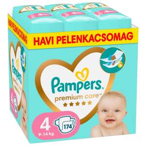 Pampers Premium Care havi Pelenkacsomag 9-14kg Maxi 4 (174db) 52367366 Pelenkák