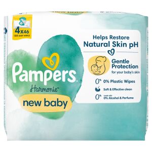 Pampers Harmonie New Baby мокри кърпички 4x46бр 122780145