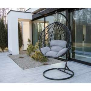 Italform egyszemélyes kerti Függőfotel párnákkal - fekete/szürke
