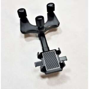 Black adjustable car phone holder for rearview mirror - Electronic