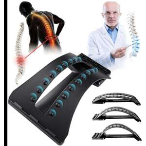 Back stretcher, back support, posture corrector, back pain relief, adjustable back stretcher, back massager, spine stretcher, back alignment, black back stretcher - Office accessory