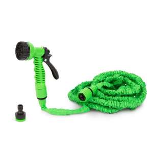 Bewässerungsset - 15 m flexibler Gewebeschlauch, 7-in-1-Brause, Verbindungsstücke 52371085 - Bewässerung