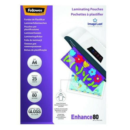 Fellowes Enhance 80 A4 lamináló fólia, 80 mikron - Lamináló fólia