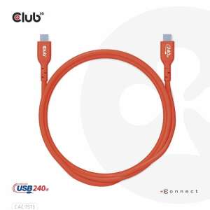 Club3D USB2 Typ-C obojsmerný certifikovaný kábel USB-IF dáta 480Mb, PD 240W(48V/5A) EPR M/M 3m / 9.84 ft - USB káble
