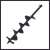 Einhell cordless earth auger, 150mm diameter, 800mm length drill bit