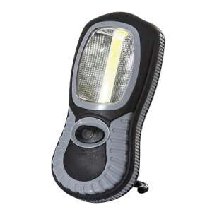 steck! STW 1 Mini LED munkalámpa, 3W COB LED + 3 LED, fekete, mágnessel és kampóval, ferde nézet - Munkalámpa