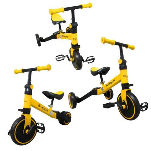 R-Sport P8 P8 4in1 bicicletă de jogging cu pedală detașabilă și roți reglabile #yellow