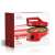 NEDIS pizza oven with table grill function, red color, packaging