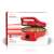 NEDIS Pizzaofen mit Tischgrillfunktion, rote Farbe, Verpackung