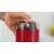 Bosch red electric coffee grinder, close-up of lid