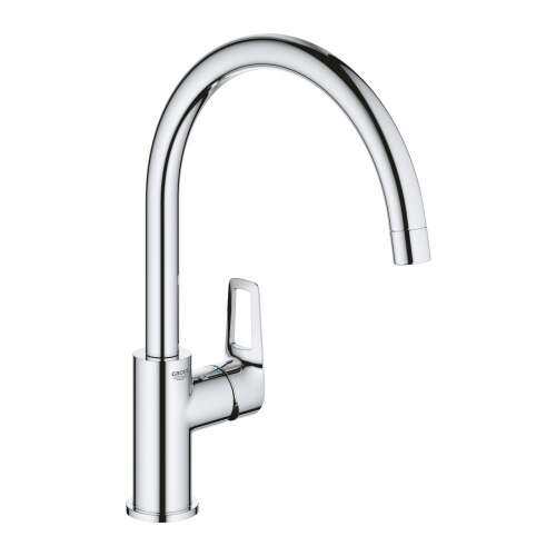 GROHE BauLoop single-lever kitchen faucet with swivel spout, chrome