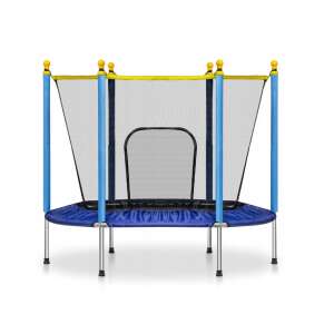 Gyerek trambulin védőhálóval kék színben 140x122 cm 52418628 Trambulinok