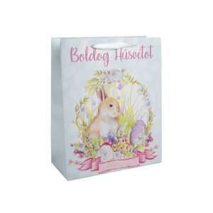 Oster Geschenktasche mit Hasen- und Blumendesign - Geschenkverpackungen