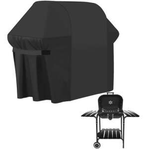 Fekete grill takaró húzózsinórral, 147x61x122cm, a legtöbb grillhez illeszkedik - Grill védőhuzat