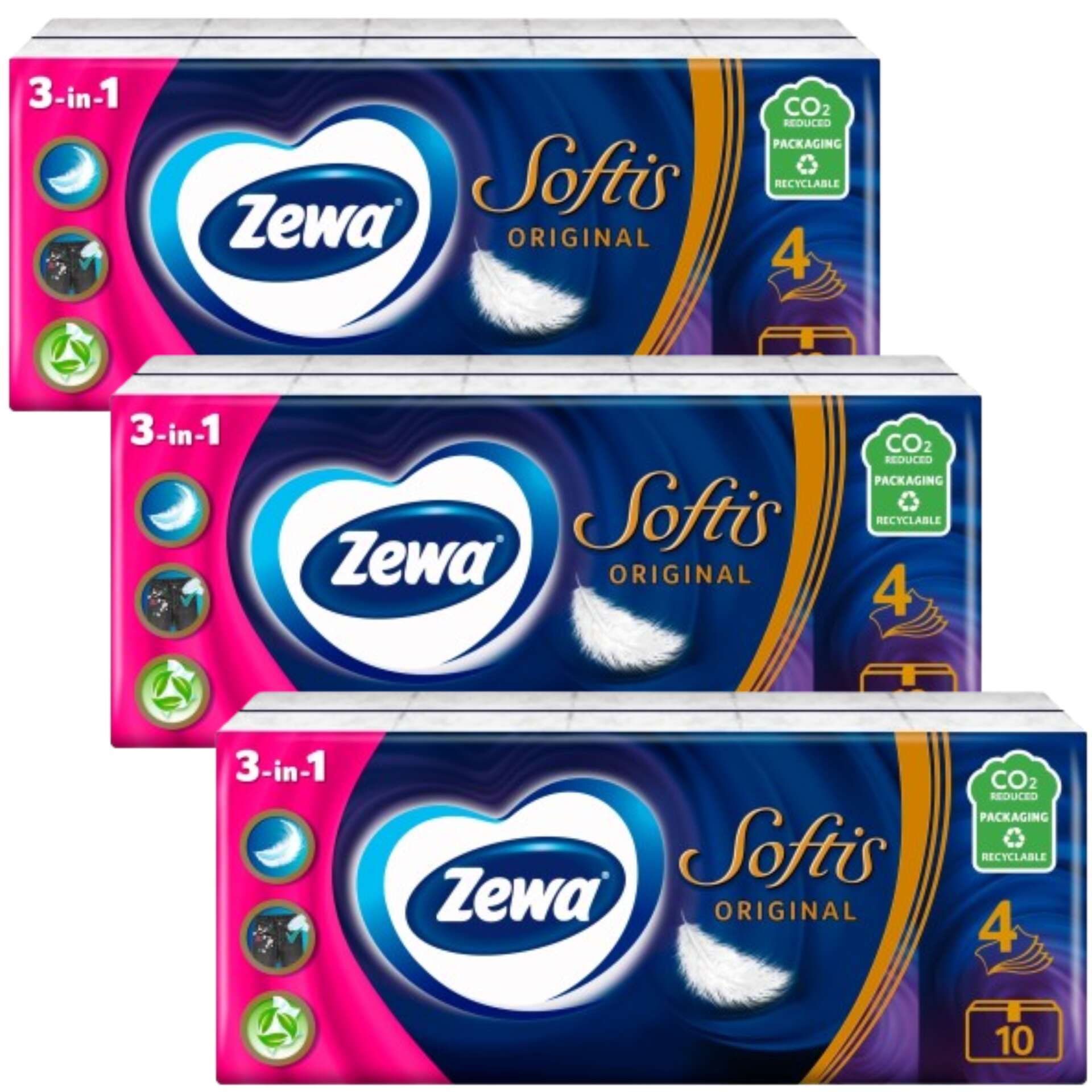 E-shop Zewa Softis Original 4-vrstvové papierové vreckovky - bez vône 30...