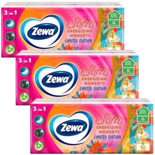 Zewa Softis 4 Lagen Papiertaschentuch - Limitierte Auflage 30x9Stück (270Stück)