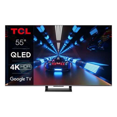 TCL 55C735 4K UHD Google Smart QLED televízió, 139 cm, 144 Hz, HDMI 2.1