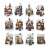 Set of 12 miniature Christmas village houses with lights, perfect for decorating your home or office