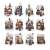 Set of 12 miniature Christmas village houses with lights, perfect for decorating your home or office