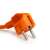 Orange extension cord plug