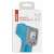 Emos infrared thermometer M0503 packaging, blue and white box, side view