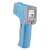 Emos M0503 Infrared Thermometer, blue and grey, digital display, side view