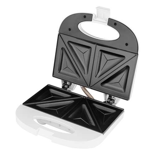 ECG S 3271 szendvics sütő, fehér, nyitott, tapadásmentes lapokkal