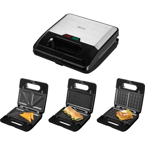ECG 3-in-1 Sandwich-, Panini- und Waffelmaker mit Beispielen
