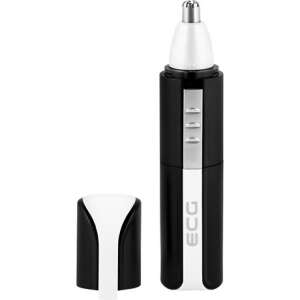 ECC nose and ear hair trimmer, black and white, with two attachments - Body hair groomer