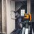 Handy 10051 cross line laser level in use for construction