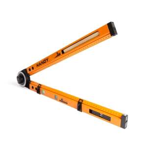 Handy Multipurpose Angle Finder, 270 degree protractor, level, ruler, marking tool, orange - Spirit Level