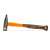 Handy 500g machinist hammer with orange and black fiberglass handle