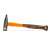 Handy 500g machinist hammer with orange and black fiberglass handle