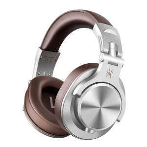 OneOdio A71 wired headphones, brown and silver, over-ear design - Headphone