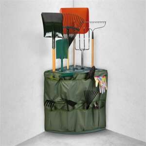 Suport de colț pentru unelte Garden of Eden cu diverse unelte și mănuși de grădină - Handy