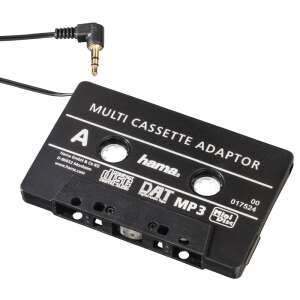 Hama Multi Cassette Adaptor, black cassette adapter for car radio, 3.5mm jack input - Cassette Adapter
