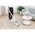 Woman vacuuming carpet with Sencor SVC 7811WH Cordless Stick Vacuum