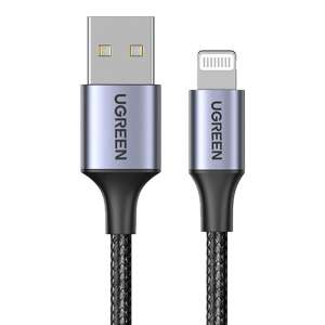 Cablu Lightning la USB UGREEN UGREEN 2.4A US199, 1m (negru) 74983765 Cabluri de date