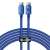Cablu Baseus Crystal Shine USB-C la USB-C, 100W, 2m, albastru