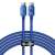 Cablu Baseus Crystal Shine Series USB-C la USB-C, 100W, 2m, albastru
