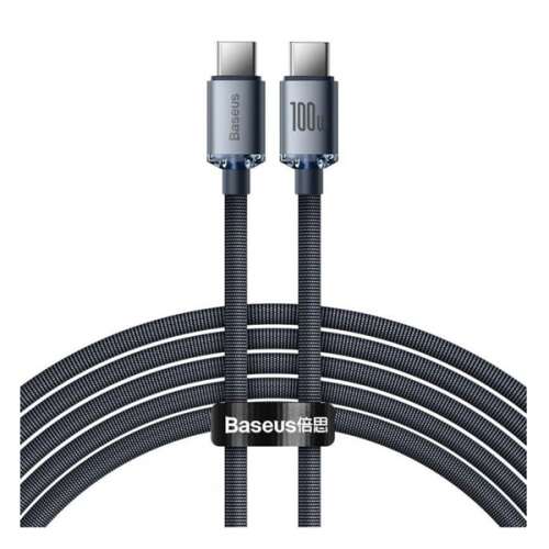 Kabel USB-C do USB-C Baseus Crystal Shine 100W, czarny, 2m