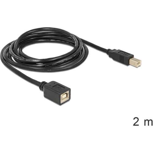Delock USB 2.0 B apa &gt; B anya hosszabbító kábel, 2 m
