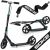 Soke City folding scooter with double brakes #black-turquoise 52592331