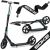 Soke City folding scooter with double brakes #black-turquoise 52592331