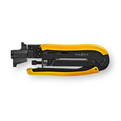 Nástroj na inštaláciu anténnych káblov | Krimpovací nástroj | Čierna / žltá | ABS / oceľ