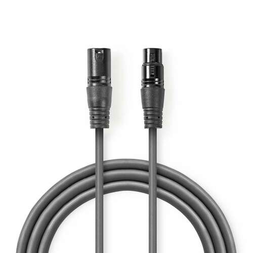 Nedis® Digital DMX Cable, 1.5m, XLR 3-pin Male to XLR 3-pin Female, Metal Plugs