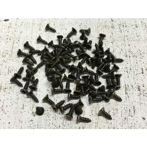 100 darabos 2x6mm antikbronz csavar csomag